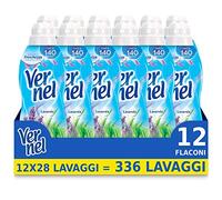 Vernel suavizante de lavanda para lavadora, concentrado, perfumado, frescura intensa y suavidad, 12 botellas