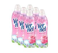 VERNEL Suavizante de rosa silvestre, 6 x 39 WL (234 lavados), aroma de lavandería para 24 horas y 7 días de frescor duradero con tecnología de fragancia única, botella reciclable