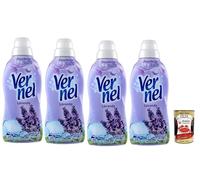 Vernel Vernel Lavanda Suavizante Concentrado Lavanda, Suavizante para ropa con fragancia hasta 100 días, 700 ml - 4 x 700 ml + Polpa Italian Gourmet 400 g