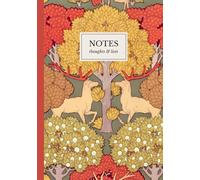 Verneuil Woodland Deer Notebook: A5 Lined Notebook | Art Nouveau Pattern