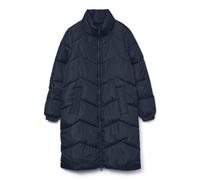 VERO MODA Abrigo acolchado para mujer Vmligario Coat Boo, azul marino, M