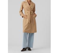 Vero Moda Abrigo midi de mujer manga larga. Caramelo 38 (M)