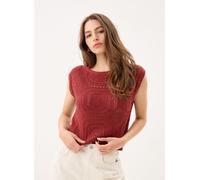 Vero Moda Awbaylee Sl Boatneck Crochet Top L Marrón