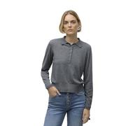 VERO MODA Awsikita LS O-Neck Polo Knit Noos, Color Gris., L