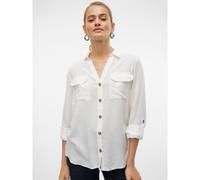 VERO MODA Blusa abotonada de manga larga. Color Blanco
