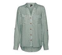 VERO MODA Blusa 'Bumpy' verde oscuro / blanco XS verde oscuro / blanco