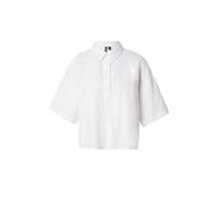 VERO MODA Camisa de Mujer Corte Holgado y Botones Blusa Manga Corta Camiseta de Mujer, Color:Blanco, Talla:XL