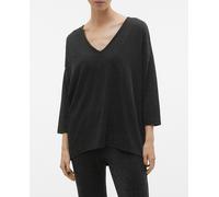 Vero Moda VMKANVA 3/4 GLITTER V-NECK TOP JRS XS Negro