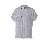 VERO MODA Blusa 'VMBumpy' azul noche / blanco M azul noche / blanco