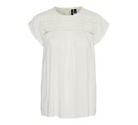 Vero Moda Mujer VMDEBBIE Pleat S/L Top GA Noos 10247943, Blanco Nieve., S