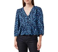 Vero Moda Blusa Vmditte VMA 3/4 con Cuello en V, Saludo/AOP:Diana, XS para Mujer