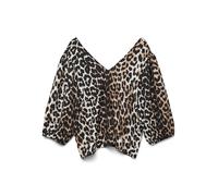 VERO MODA Blusa 'VMJosie' marrón claro / gris claro / negro S marrón claro / gris claro / negro