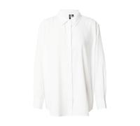 VERO MODA Camisa básica de Cuello Redondo para Mujer Corte Amplio Blusa Top, Color:Blanco, Talla:M