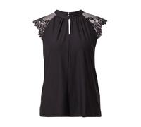 Vero Moda Top Femenino sin Mangas de Encaje Adornado, Negro, L