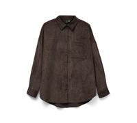 Vero Moda VMSANNE COURDEROY LS SHIRT WVN GA NOOS XS Marrón