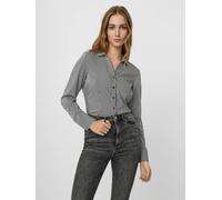 VERO MODA Body de blusa 'Erika' negro / blanco XL negro / blanco