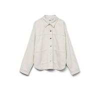 VERO MODA Camisa de Jean con Botones y Bolsillos, Color:Crema, Talla:M