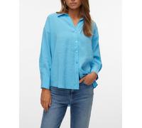 Vero Moda Camisa oversize de mujer manga larga. Azul 38/M