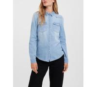 Vero Moda Camisa vaquera de mujer de manga larga. Azul claro 36/S