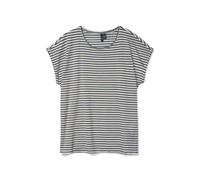 Vero Moda Camisa Vmava Plain SS Top Stripe Ga JRS Noos para Mujer, China Blue/Stripes: Pristine, XL