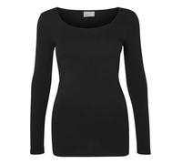 VERO MODA VMMAXI MY LS SOFT LONG U-NECK NOOS - Maglia a maniche lunghe Mujer, Negro (Black), M (Talla del fabricante: M)