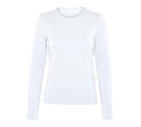 Vero Moda Camiseta de Manga Larga para Mujer Vmlulu LS O-Neck Top JRS Ga Noos, Blanco Brillante, S