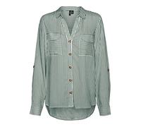 VERO MODA Camiseta de Mujer Vmbumpy L/S New WVN Noos, Laurel Wreath/Stripes:Snow White, M