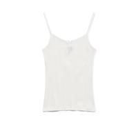 VERO MODA Camiseta de Mujer Vmlisa Pointelle Singlet JRS Noos, Blanco Nieve., XL