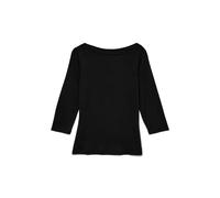 VERO MODA Camiseta elástica de Manga 3/4 para Mujer Cuello de Barco básico Top Ajustado de Manga Larga de Ajuste Regular VMPANDA