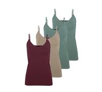 VERO MODA Camiseta para Mujer Vmmaxi My Soft V, 2X Laurel Wreath, 1x Port Royale, 1x Crockery, L