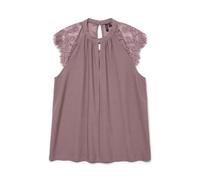 Vero Moda Camiseta para Mujer Vmmilla SL Lace tee Ga Noos, Rosas Nostalgia., M