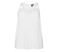 VERO MODA Vmana S/L Lace Top Ga Curve-Camiseta de Tirantes, Blanco Nieve, 48-50 para Mujer