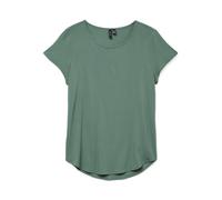 Vero Moda Blusa de Manga Corta para Mujer, Cuello Redondo, básico, Corte Regular, Laurel Wreath, S