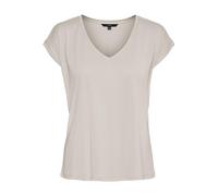 Vero Moda Vmfilli Ss V-neck Tee Ga Noos, Camiseta para Mujer, Silver Lining, L