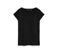 Vero Moda Vmfilli Ss V-neck Tee Ga Noos, Camiseta para Mujer, Negro, XL