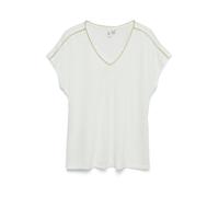 VERO MODA Camiseta 'VMJACKIE' oro / blanco M oro / blanco