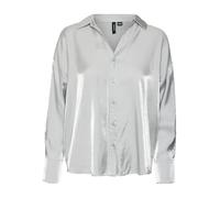 VERO MODA Camiseta VMQUEENY LS WVN GA Noos, Plata, S