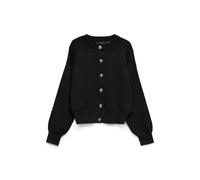 VERO MODA Cárdigan de manga larga con cuello redondo y botones. Color Negro