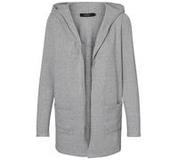 Cárdigan vero moda doffy open hood cardin light grey melange muje S