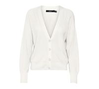 VERO MODA Women's VMNEWLEXSUN LS Short V-Neck Car GA Noos - Chaqueta de Punto (Talla M), Color Blanco, Blanco Nieve., M