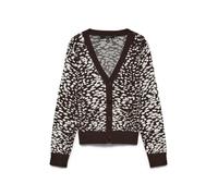 VERO MODA Cárdigan 'VMARIA' marrón oscuro / blanco natural S EUR
