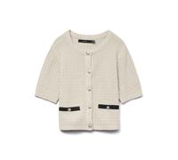 VERO MODA Cárdigan 'VMHarper' ecru / negro XS ecru / negro