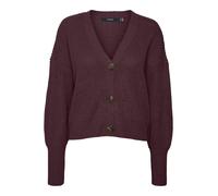 Vero Moda Vmlea Ls V-neck Cuff Cardigan Noos Cardigan, Winetasting., L Mujer