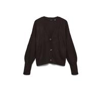 VERO MODA Chaqueta corta abotonada. Color chocolate