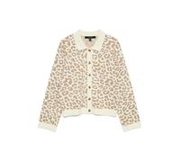 VERO MODA Cárdigan 'VMRiley' camelo / blanco XL camelo / blanco