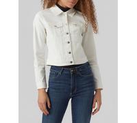 Vero Moda Cazadora vaquera de mujer corta. Blanco 38 (M)