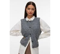 VERO MODA Chaleco, abotonado. Color gris