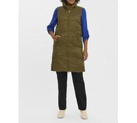 Vero Moda Chaleco midi acolchado de mujer. Verde Oliva 38 (M)