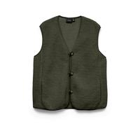 VERO MODA Chaleco tejido sherpa. Color Caqui