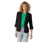 VERO MODA Chaqueta Blazer Ligera de Mujer Mangas 3/4 - Saco Elegante para Negocios, Color:Negro, Talla:XXL